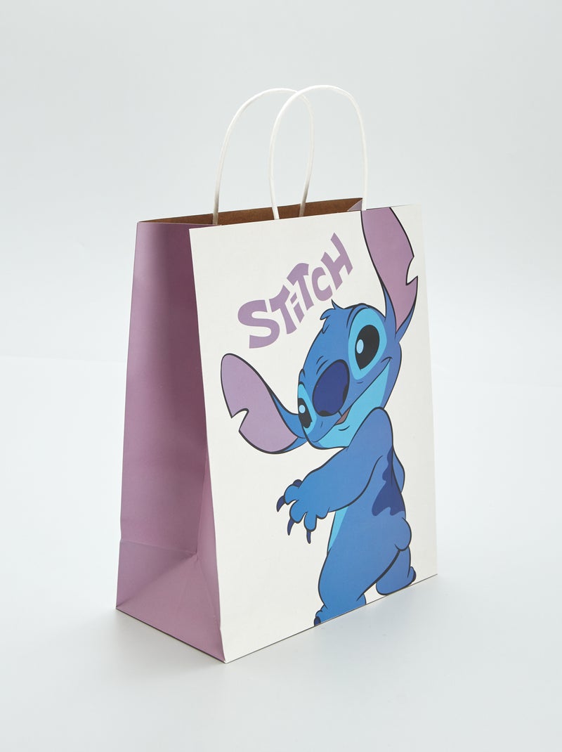 Sac cadeau en papier 'Stitch' 'Disney' Blanc - Kiabi
