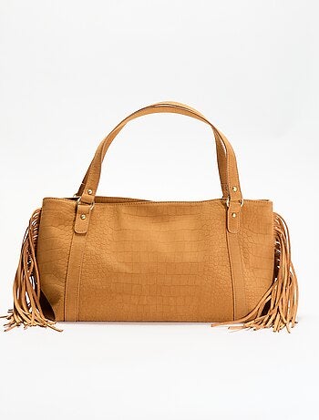 Sac de forme hobo avec franges