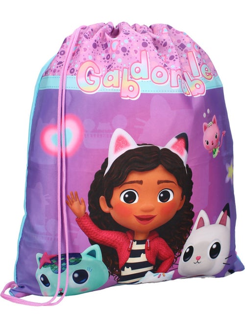 Sac de natation à cordon 44 cm 'Gabby' imprimé Gabdorable – Gabby - Kiabi