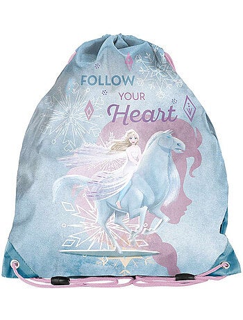Sac de piscine à cordon 38 x 34 cm 'La Reine des Neiges' bleu ciel
