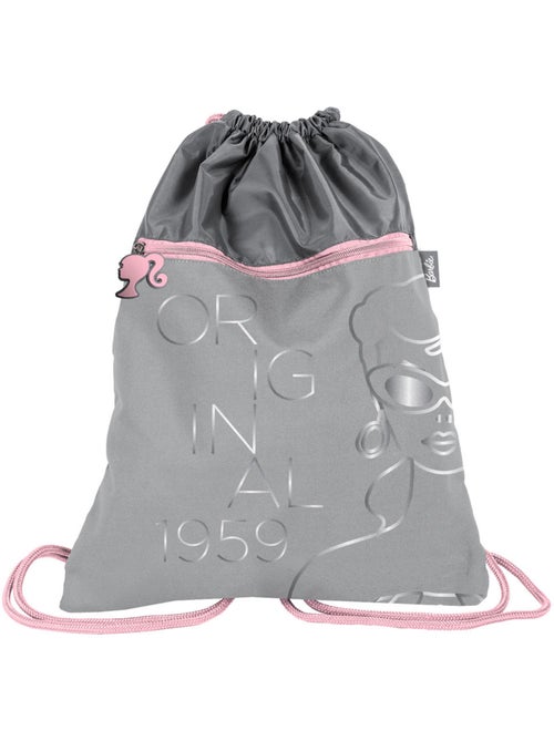 Sac de piscine 'Barbie' 45 cm gris – 1 compartiment & poche zippée – Barbie - Kiabi