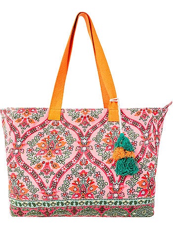 Sac de plage pompom