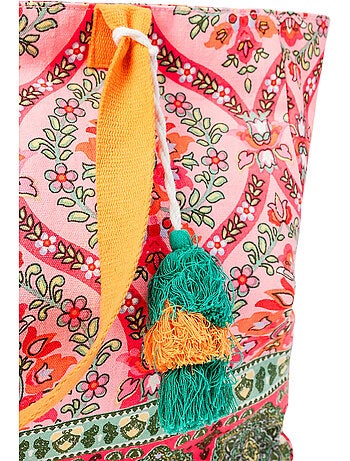 Sac de plage pompom
