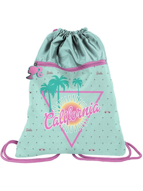 Sac de sport à cordelettes Barbie 'California BeUniq' – Impression all-over – 45 cm PASO - Kiabi
