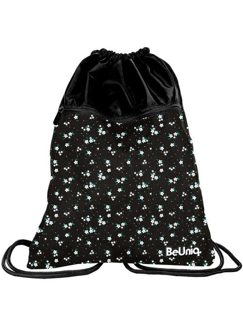 Sac de sport à cordon floral noir CMP – 45 x 34 cm avec poche zippée - Kiabi