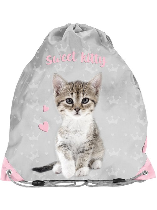 Sac de sport à dos avec cordons Cat Sweet Kitty 38 cm - Kiabi Sac de sport à dos avec cordons Cat Sweet Kitty 38 cm - Kiabi