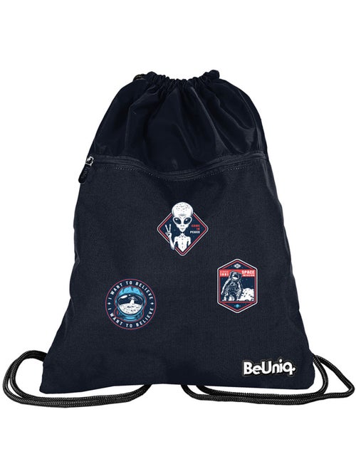 Sac de sport à dos BeUniq UFO à cordons avec poche zippée 45 x 34 cm - Kiabi Sac de sport à dos BeUniq UFO à cordons avec poche zippée 45 x 34 cm - Kiabi