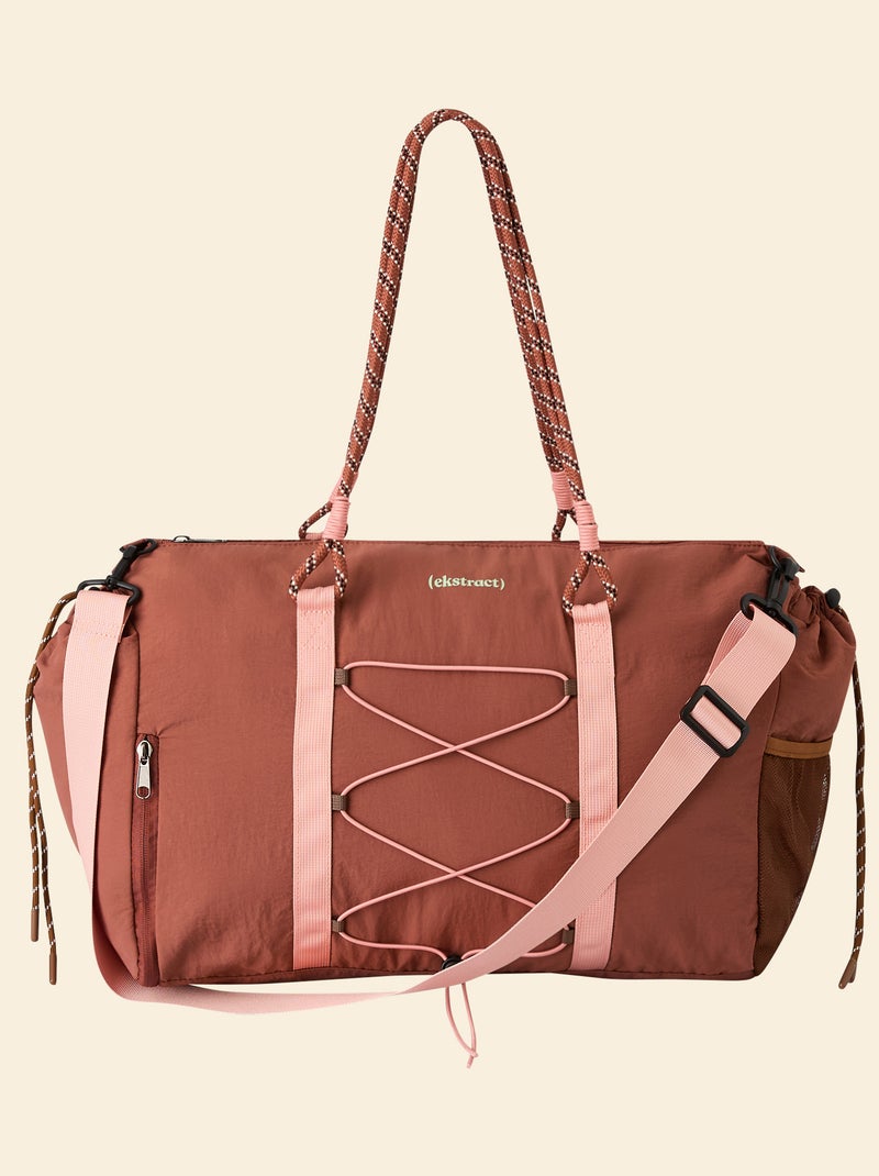 Sac de sport (ekstract) avec poches extérieures et rangement chaussures Marron - Kiabi