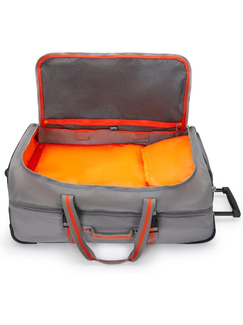 Sac de Voyage à Roulettes Kipling Teagan L Gris 77 CM - Cadenas TSA intégré Gris Orange - Kiabi