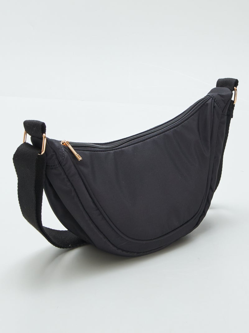 Sac demi lune en nylon Noir - Kiabi