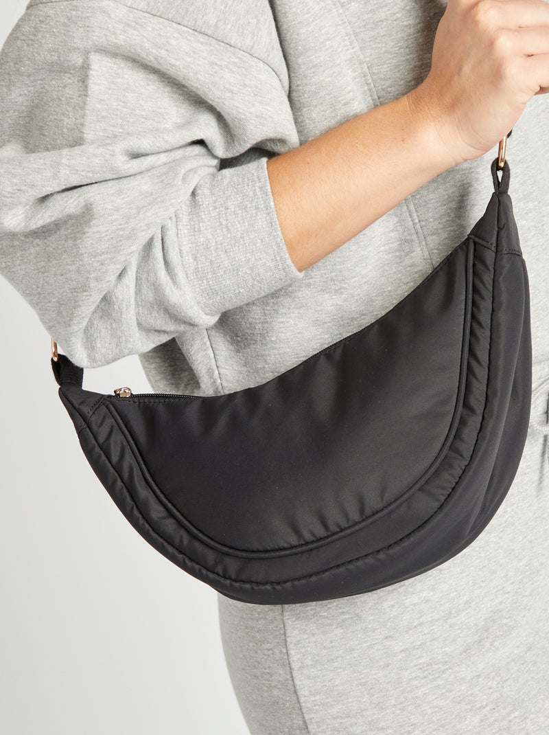 Sac demi lune en nylon Noir - Kiabi