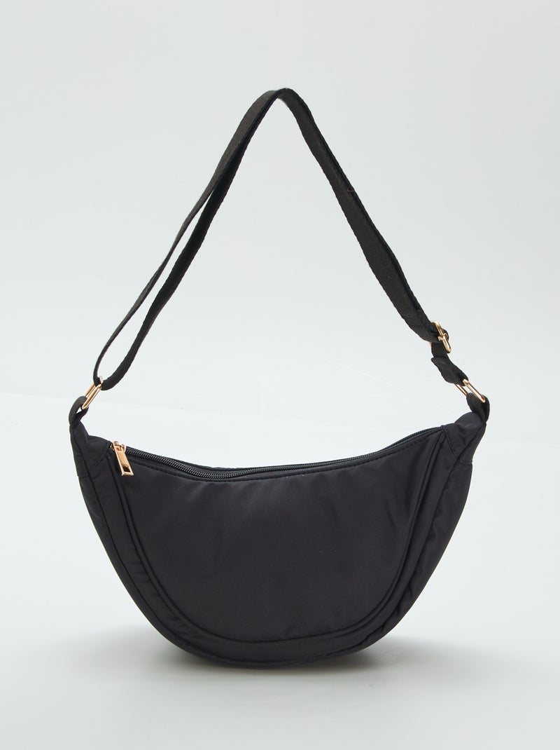 Sac demi lune en nylon Noir Femme Kiabi