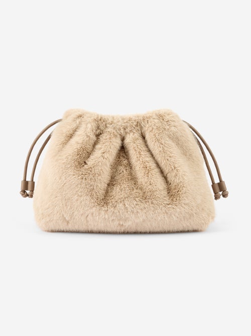 Sac forme bourse en maille poilue - Kiabi Sac forme bourse en maille poilue - Kiabi