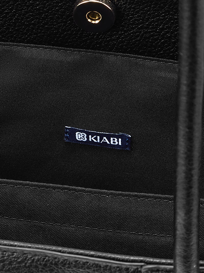 Sac forme cabas en simili Noir - Kiabi