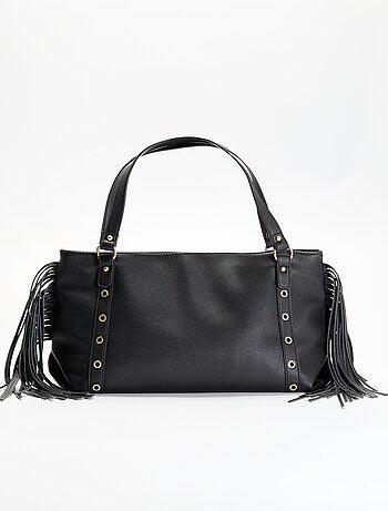 Sac hobo à franges en simili