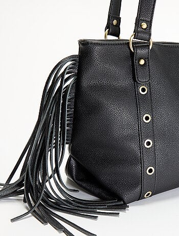 Sac hobo à franges en simili