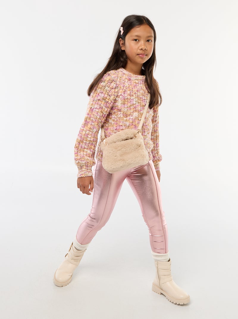 Sac imitation fausse fourrure Beige - Kiabi