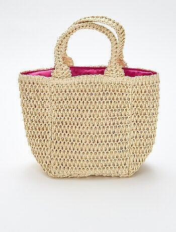 Sac panier avec patch fleur