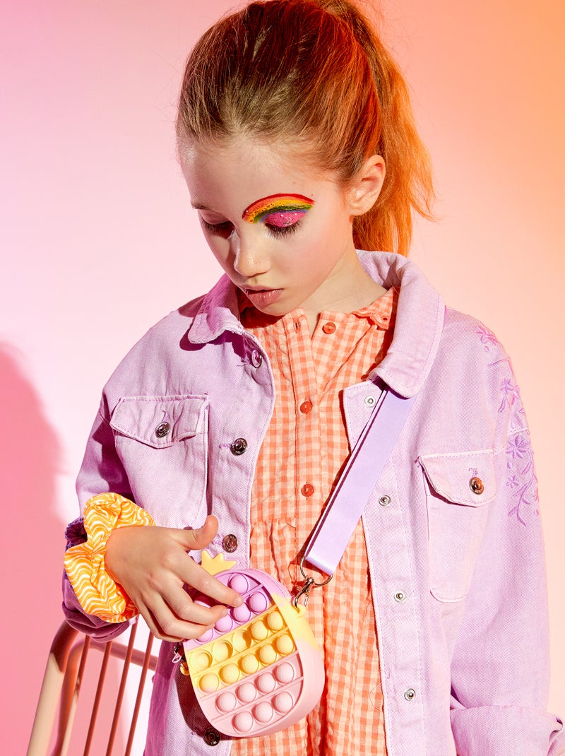 Sac pop it 'ananas' avec bandoulière Rose - Kiabi