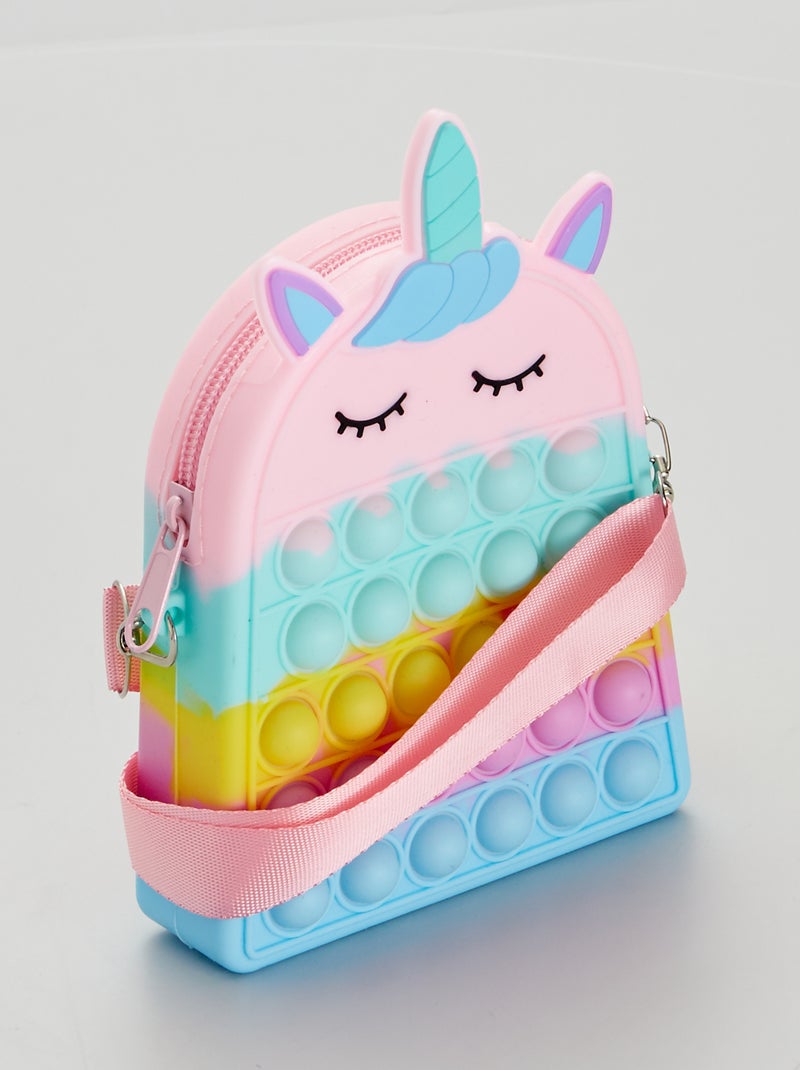 Sac pop it 'licorne' avec bandoulière Rose - Kiabi