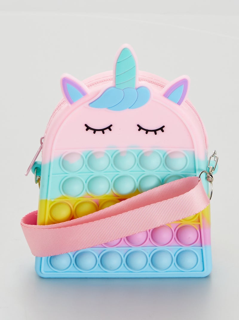Porte-Clés Pop It Licorne Avec Anneau Métallique Et Mousqueton Pour Accrocher À Des Sacs Et Sacs (Rose Mignon)[n16199] - Bagagerie - Maroquinerie