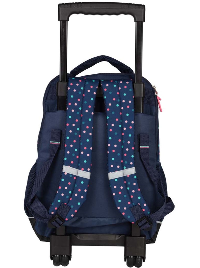 Sac scolaire à roulettes 2 compartiments KIP Girl You Rock bleu marine Bleu marine - Kiabi