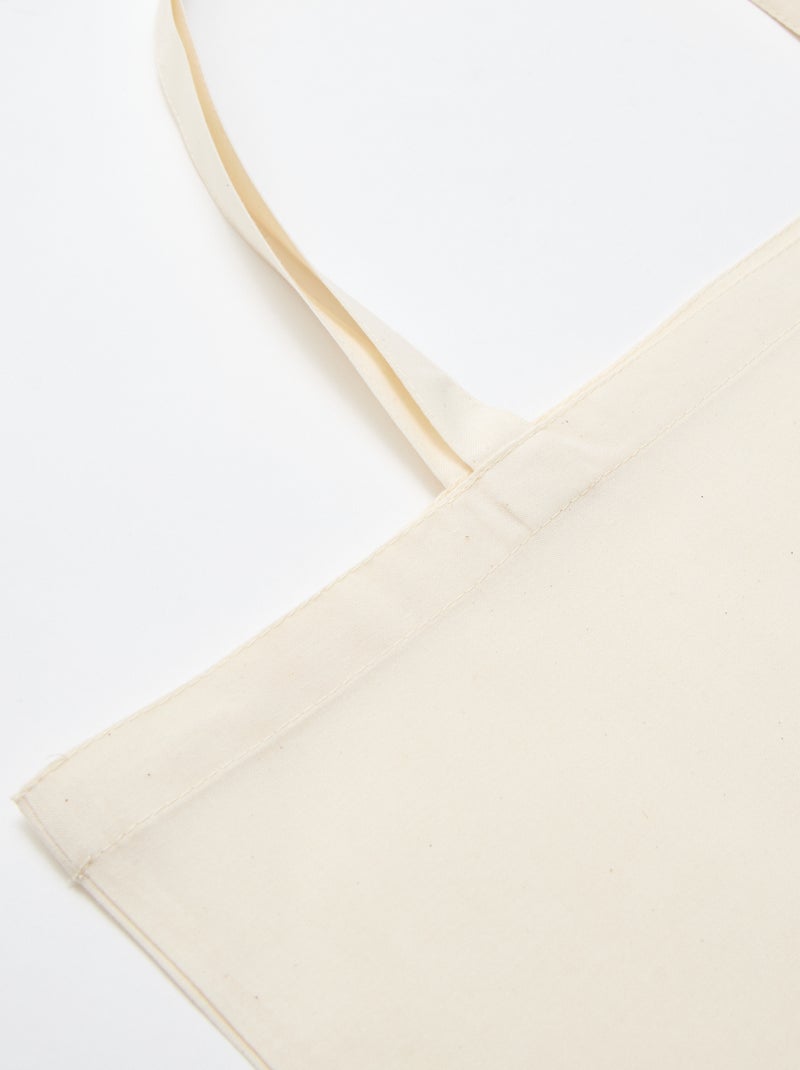 Sac shopping tote-bag Blanc - Kiabi