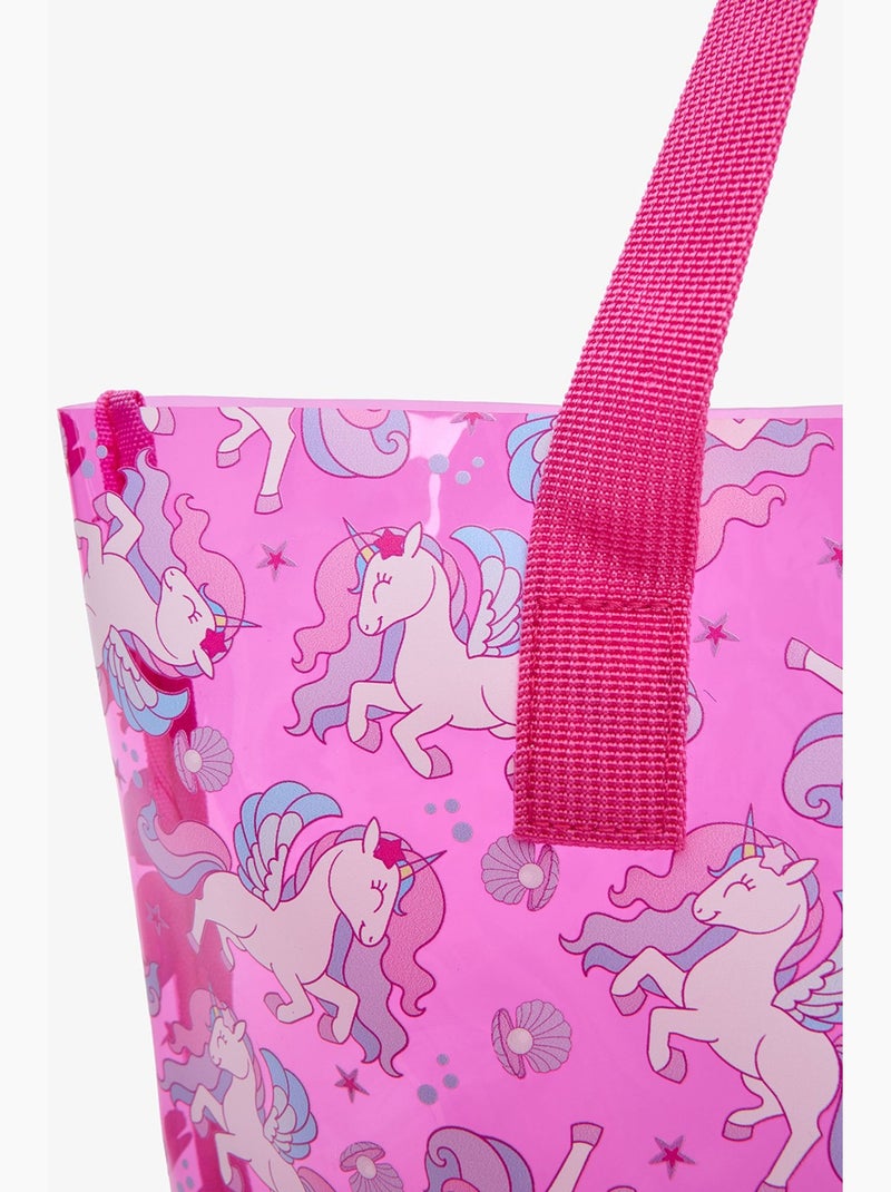 Sac unicorn fille penti Rose fluo/Solinotes - Kiabi