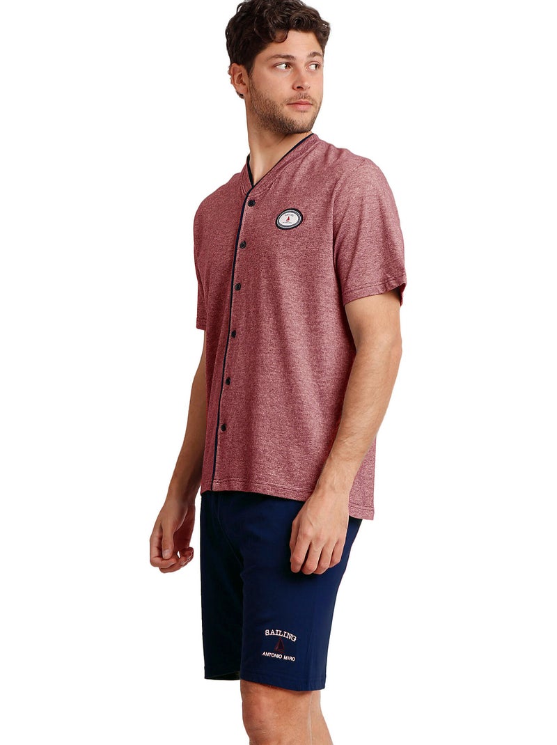 Sailing antonio pyjamashort shirt miro Bordeaux - Kiabi