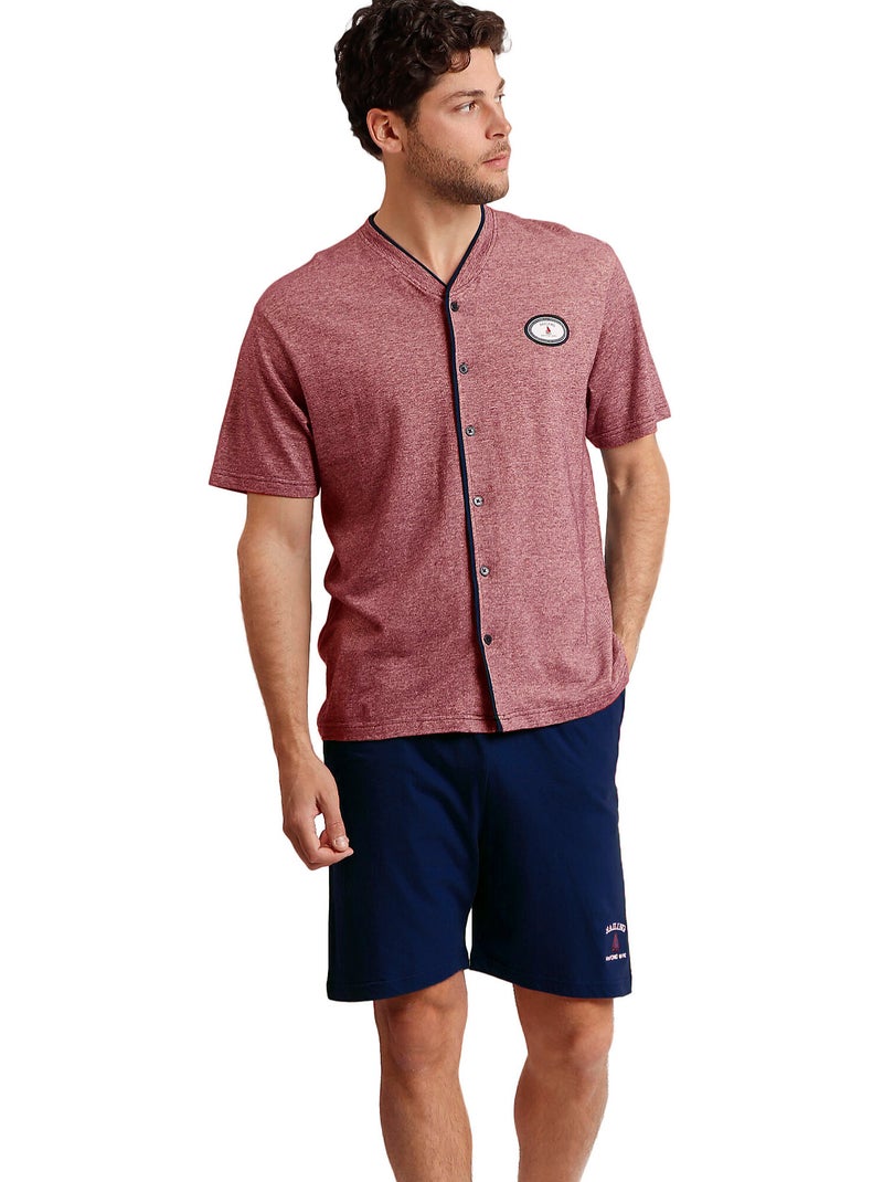 Sailing antonio pyjamashort shirt miro Bordeaux - Kiabi