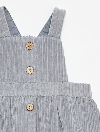 Salopette à bretelles en velours