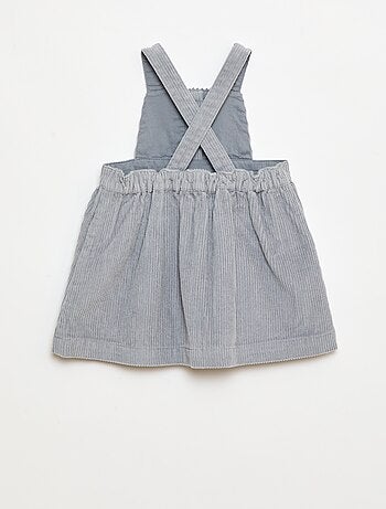 Salopette à bretelles en velours