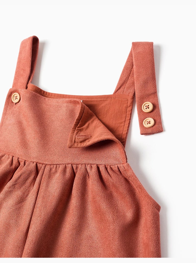 Salopette à jambe large en maille interlock avec poches Marron - Kiabi