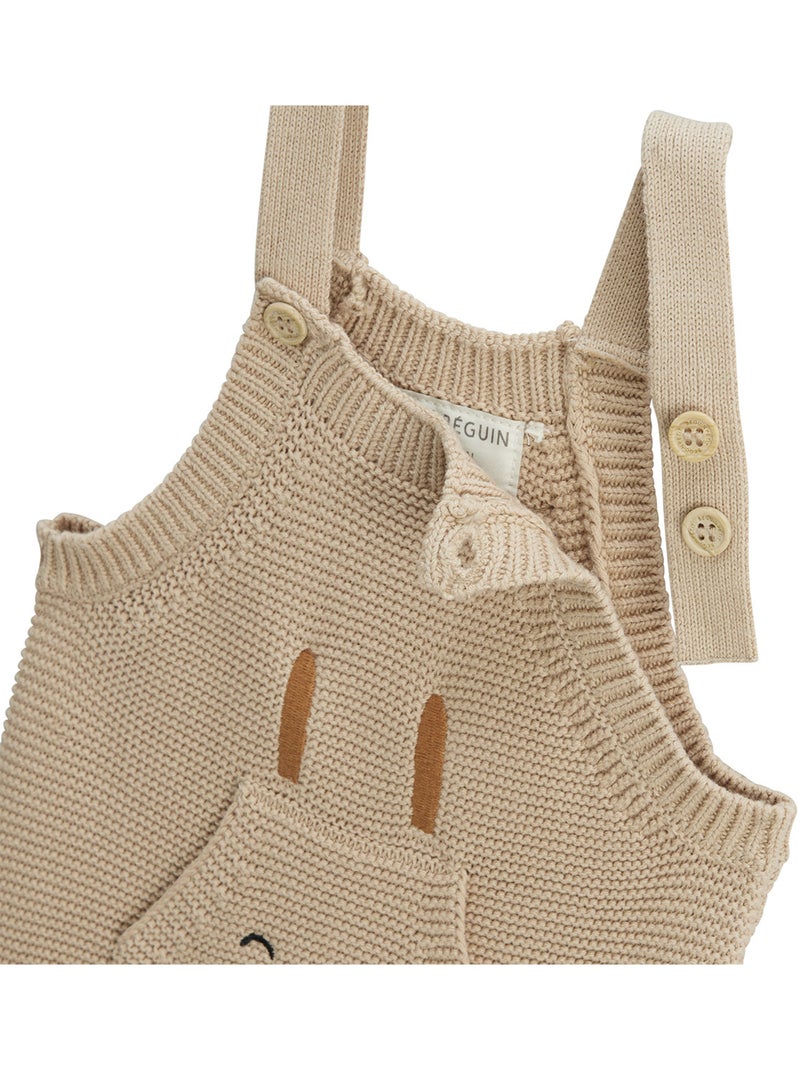 Salopette bébé en tricot Hello Baby Beige sable - Kiabi