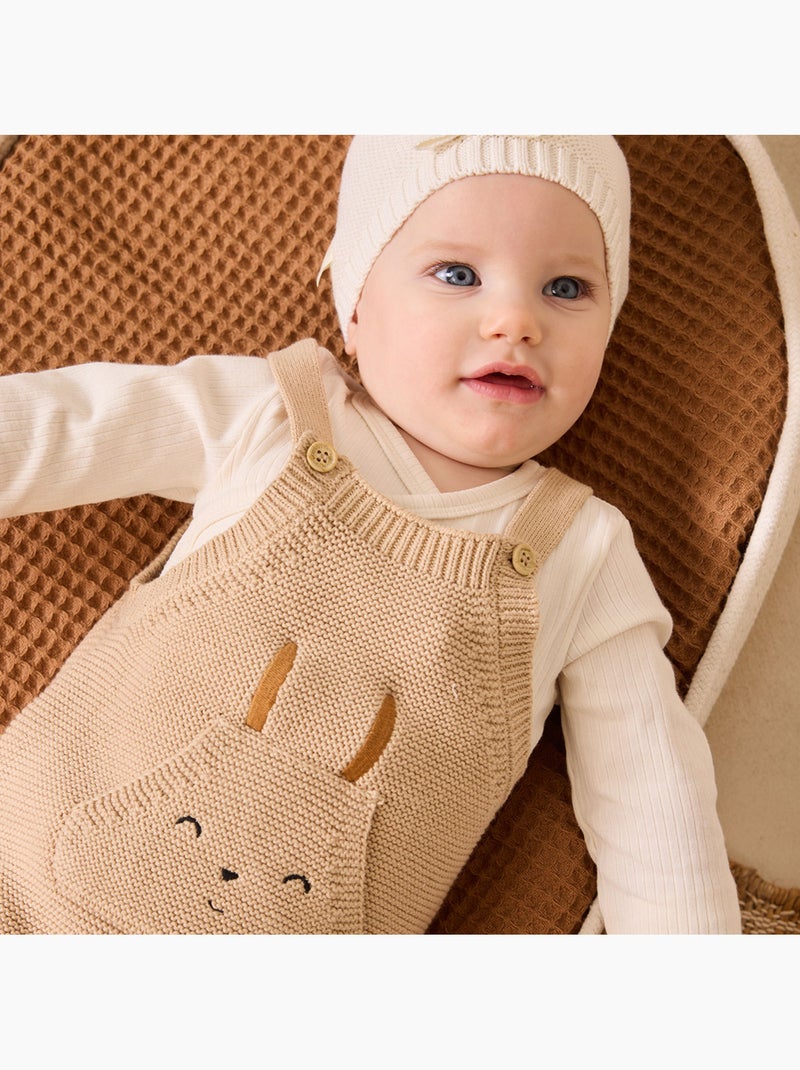 Salopette bébé en tricot Hello Baby Beige sable - Kiabi