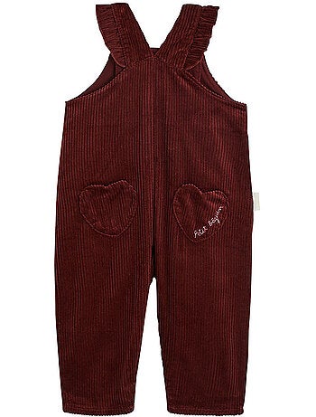 Salopette bébé en velours côtelé aimée