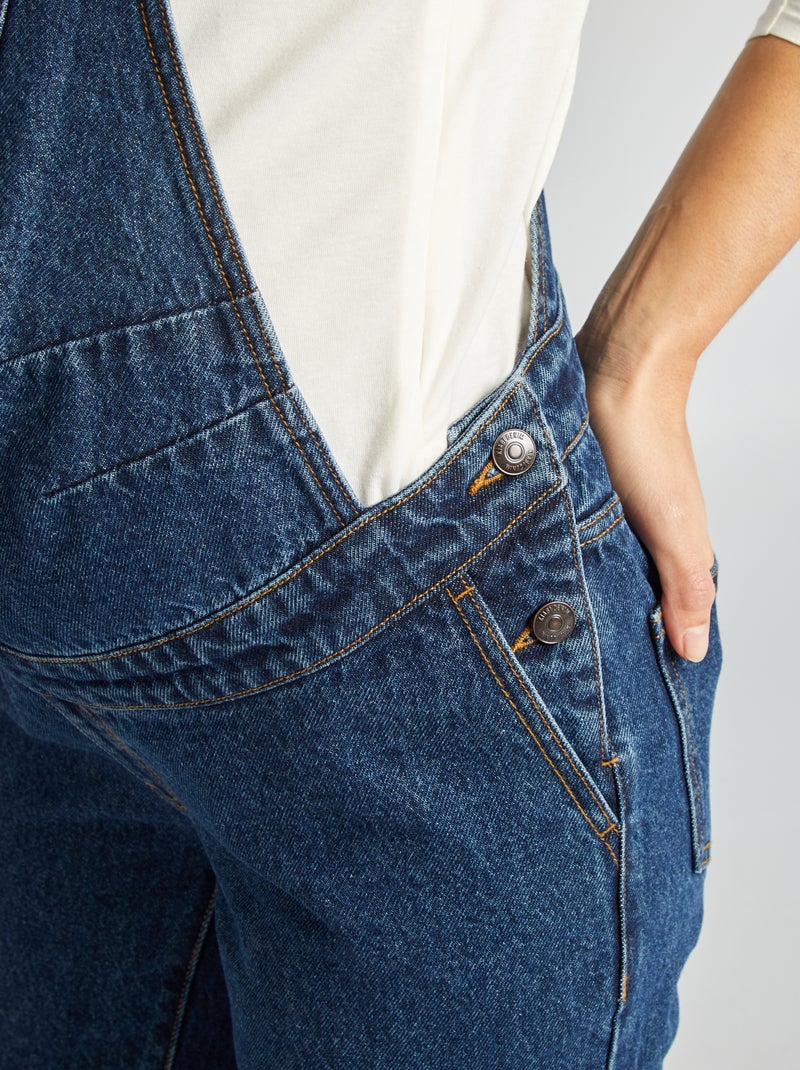 Salopette de grossesse en denim stretch Bleu - Kiabi