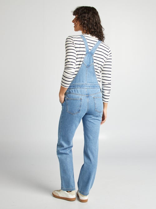 Salopette de grossesse en denim stretch - Kiabi