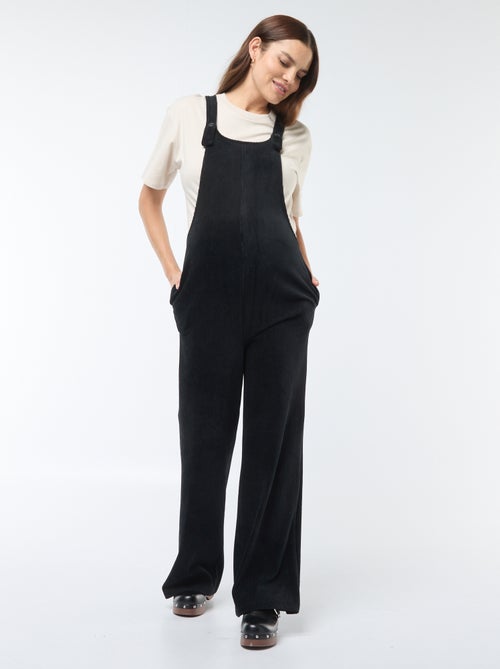 Salopette de maternité en velours - Kiabi