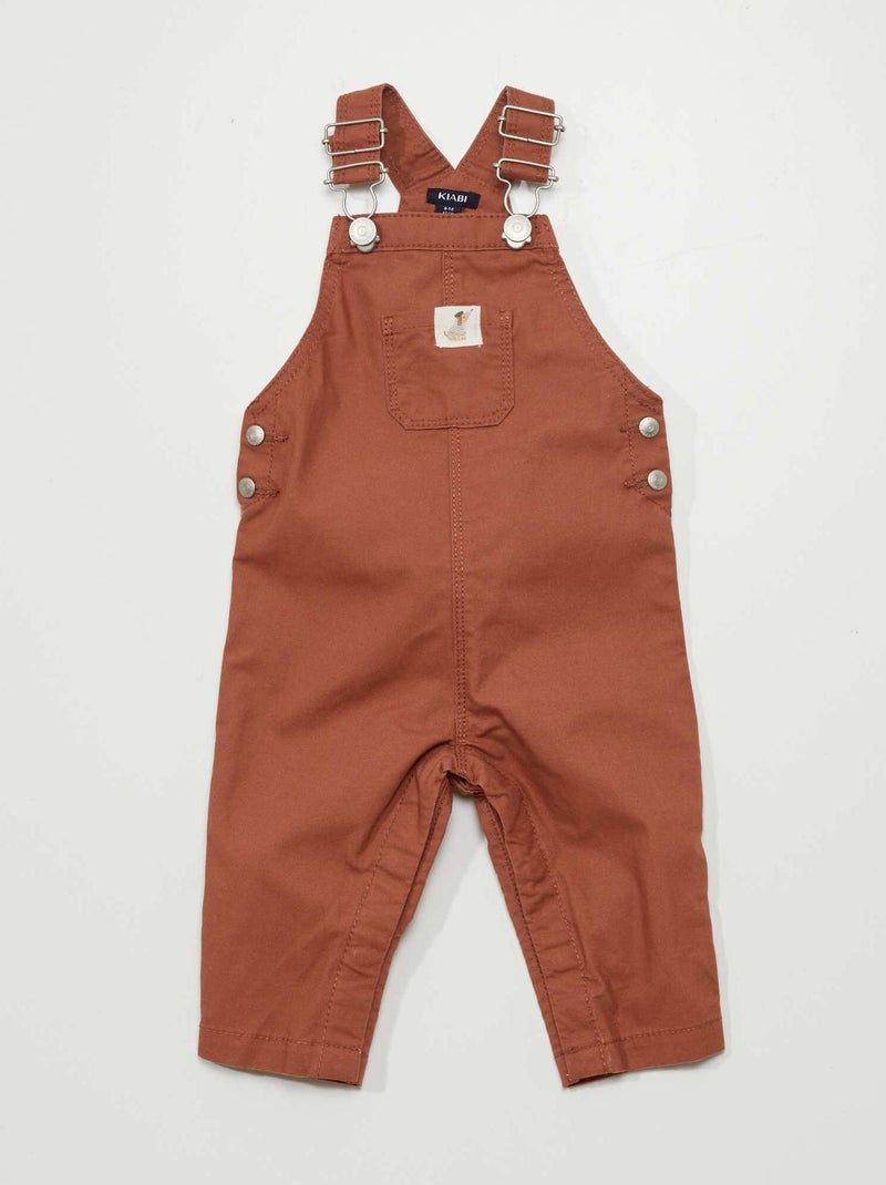 Salopette en coton Marron - Kiabi