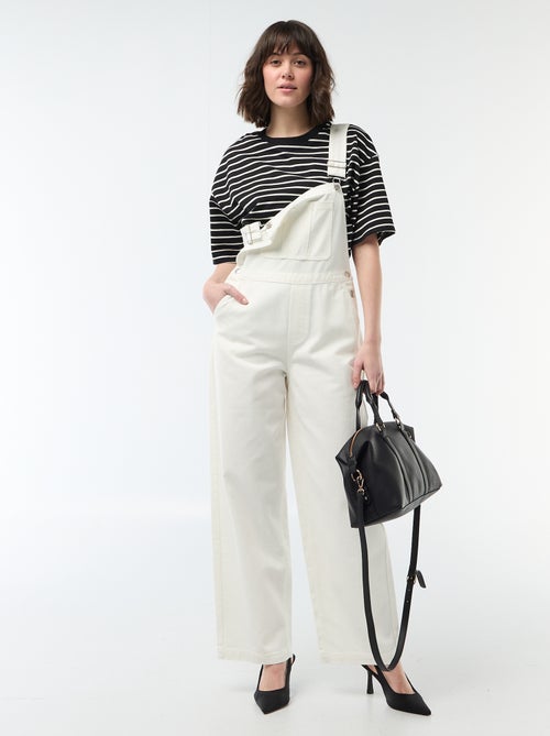 Salopette en denim avec poche devant - Kiabi