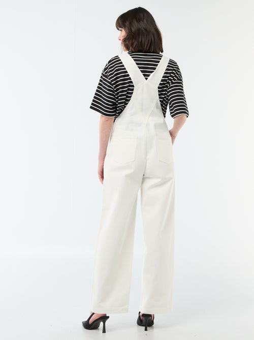 Salopette en denim avec poche devant - Kiabi