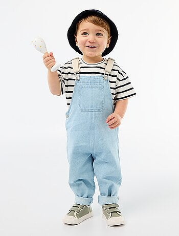 Salopette en denim avec poche plaquée