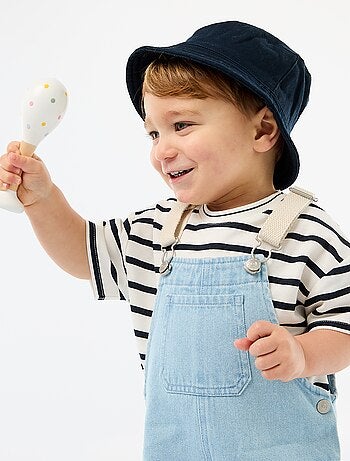 Salopette en denim avec poche plaquée