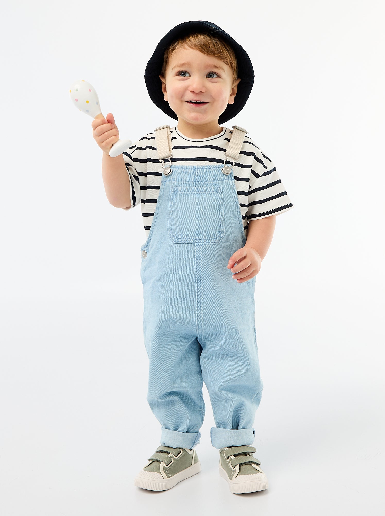 Salopette en denim avec poche plaquée