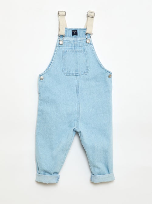 Salopette en denim avec poche plaquée - Kiabi