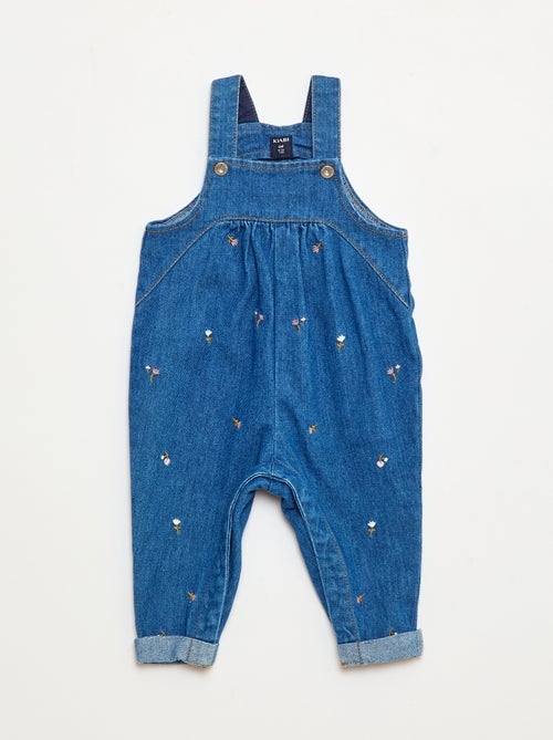 Salopette en jean à motif - Kiabi