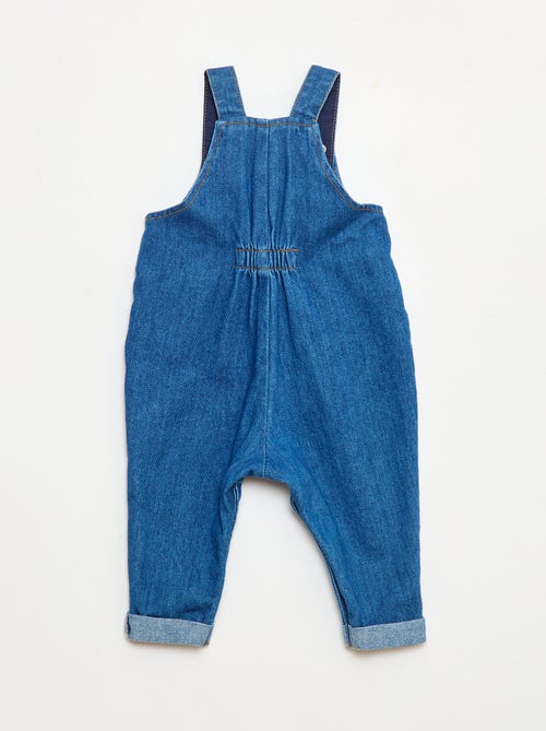 Salopette en jean à motif - Kiabi