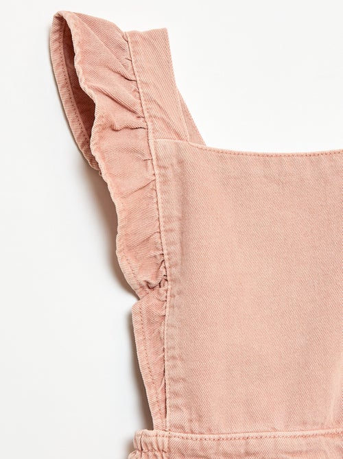 Salopette en jean avec volants - Kiabi