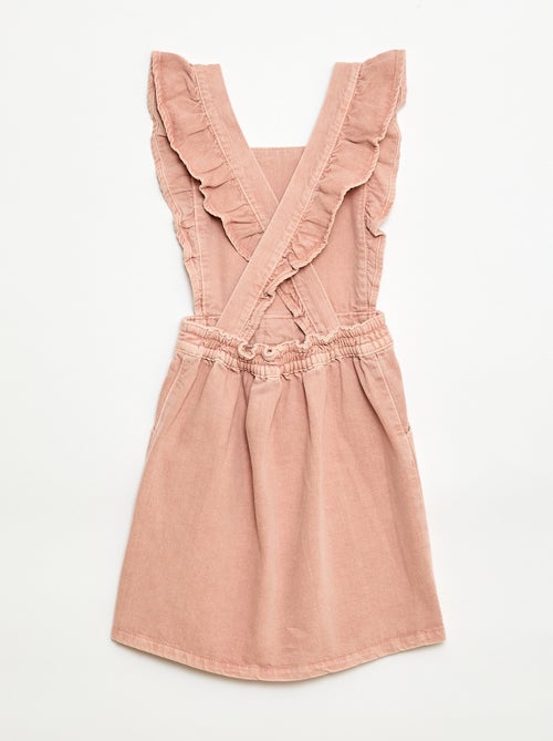 Salopette en jean avec volants - Kiabi